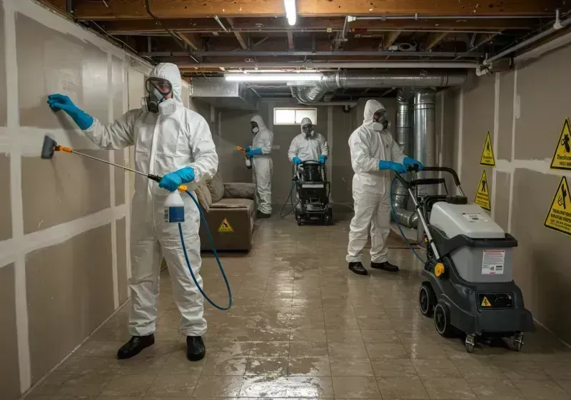 Basement Moisture Removal and Structural Drying process in Graysville, TN